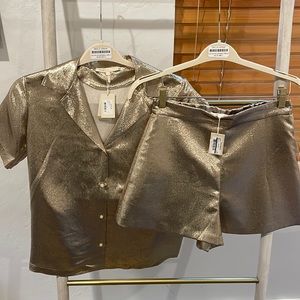 Maje short and top set, new with tags. Designer size 2 (Medium)